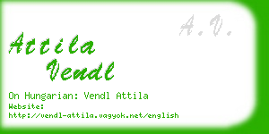 attila vendl business card